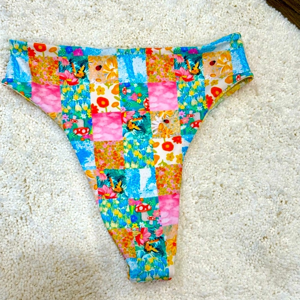 New Blackbough Multicolor Patchwork Bikini Bottom - image 3